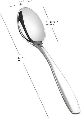 Miniatura 2 de Ggbin 12 cucharas de café expreso Demitasse, cucharas pequeñas de acero inoxidable, 5 pulgadas
