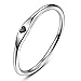 AVECON Women's Solid 925 Sterling Silver Heart Shape Design High Polish Anniversary Band Ring Size 7