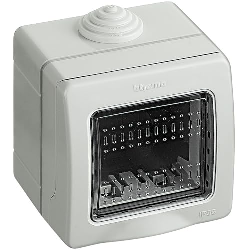 BTicino S25502E Custodia per Esterno, Bianco, 2 Moduli