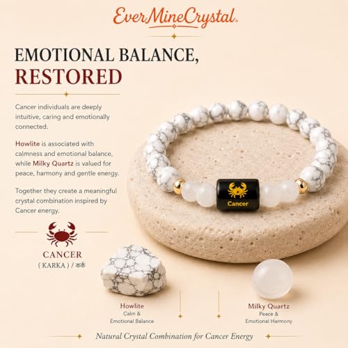 Image of Zodiac Crystal Bracelet with Raw Selenite Plate for Men & Women | Aries, Taurus, Gemini, Cancer, Leo, Virgo, Libra, Scorpio, Sagittarius, Capricorn, Aquarius & Pisces Rashi Bracelet | Astrology Healing Crystal Gift