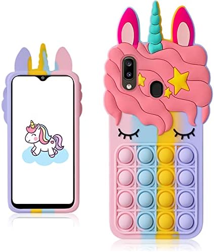STSNano Color Unicorn Case Cover Silicone Fidget for Samsung Galaxy S10 Plus S10+ for Girls Boys Teen Fashion Cute Fun Design Unique Cool Kawaii Funny Cartoon Cases for Samsung Galaxy S10 Plus S10+
