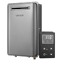 VEVOR Gas Tankless Water Heater, 5.3Gal Outdoor 120000 BTU Instant Hot Water Heater, Smart Temperature Control & 3/4 inch NPT Interface& Multiple Security Protections for Whole House, Silver Gray