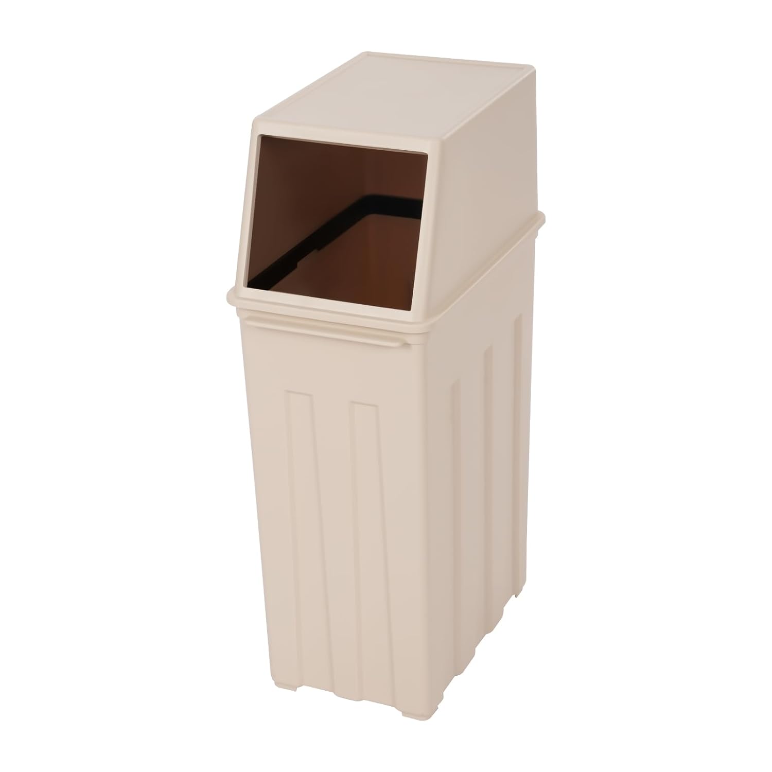 Slim Kitchen Trash Can with Lid 8 Gallon Plastic Inner Bucket Waste Bin, Fingerprint-Resistant Soft Close Lid Hands-Free Trash Can for Kitchen, Office, Laundry, Bathroom