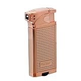 Vector Duke Lighter - Windproof, Refillable, Sleek & Durable Design, Rose Gold Satin