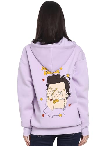 Sweat à capuche femme imprimé graphique idéal pour un style urbain décontracté