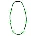 FlashingBlinkyLights Green Light Up LED Mardi Gras Bead Necklace