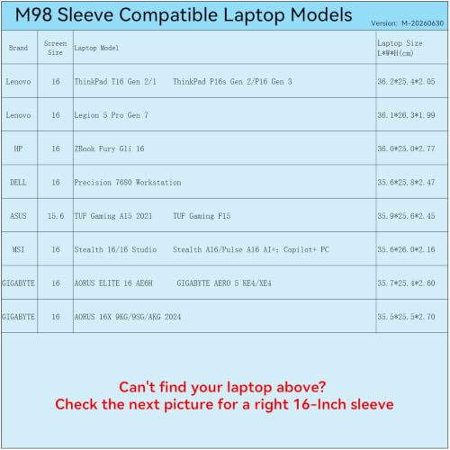 Image of Smatree M98P Hard Protective 16 inch Case for Lenovo /HP /MSI /GIGABYTE /ASUS | Compatible for Lenovo ThinkPad P16 /T16 /Legion 5 Pro, HP ZBook Fury /DELL Precision,MSI Pulse,GIGABYTE,ASUS TUF, Pink(X8292P)