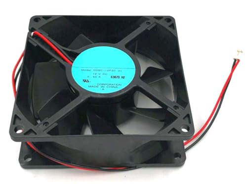 D09C-12PS7 12V 0.5A 2-Wire 92x32mm Cooling Fan for Laptops and Electronics