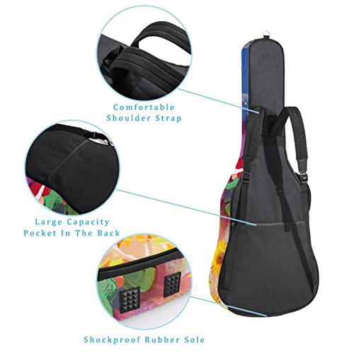 Housse de transport étanche pour guitare avec bandoulière réglable Motif floral Rose, Multicolore 03., 42.9×16.9×4.7 in… - Les Beatles, Paul McCartney, John Lennon, RIngo Starr, George Harrison Housse de transport étanche pour guitare avec bandoulière réglable Motif floral Rose, Multicolore 03., 42.9x16.9x4.7 in… – Image 4
