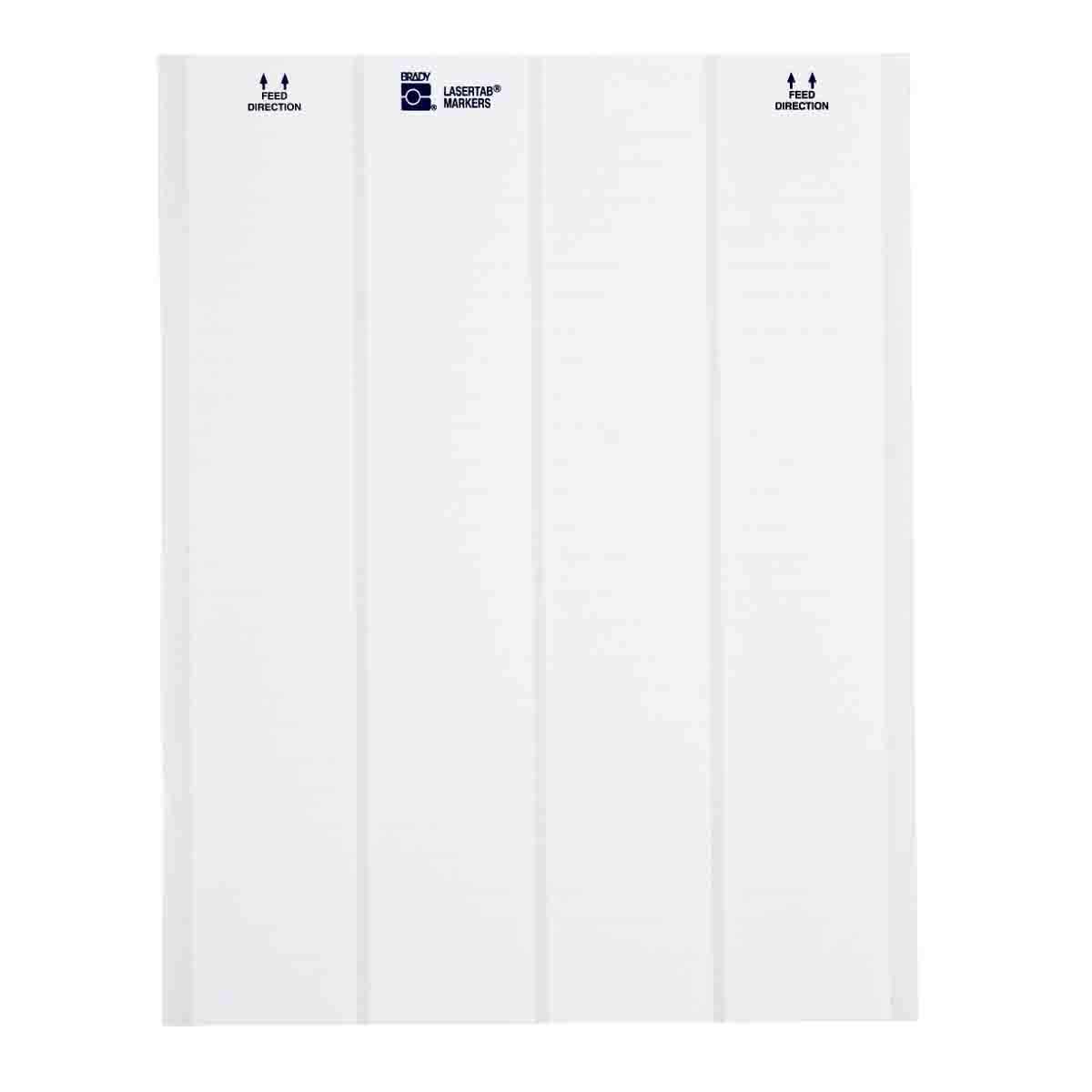 Brady Self-Laminating Laser Printable Polyester Labels (LAT-18-361-2.5) - Matte Finish, White/Translucent Labels - 1" Width, 3.167" Height (Pack of 2500)