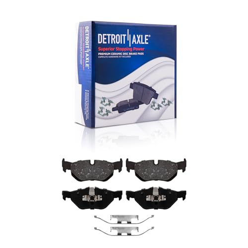 Image of Detroit Axle - Brake Kit for 2006 BMW 325xi, 2007 328i 328xi, Drilled & Slotted Disc Brake Rotors Ceramic Brakes Pads Replacement Front and Rear