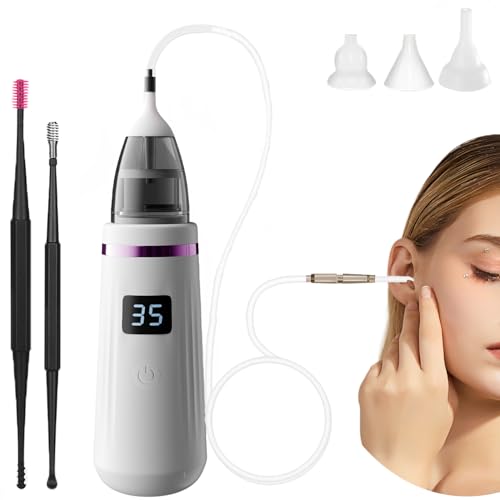 Ohrenschmalz Sauger Sicheres und Weiches 360 Grad Spirale Silikon Ear Cleaning kit Ersatzköpfen Geeignet für Kinder und Menschen