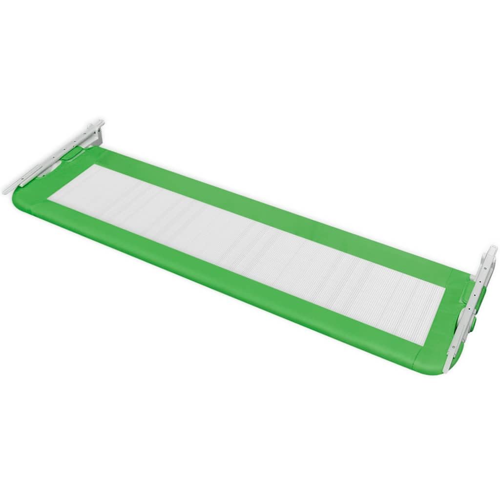 Kleinkind Sicherheit Bettgitter 150x42 cm Grün klappbar atmungsaktiv, Bettschutzgitter mit Rausfallschutz, höhenverstellbar, Schutzgitter für Kinderbett, Elternbett und Familienbett
