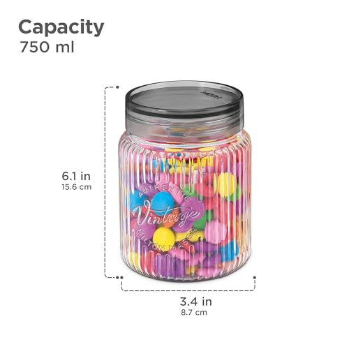 Image of MILTON Olive Airtight Containers with Spoons for Kitchen Storage, Food Grade, BPA-Free Plastic, Stackable & Transparent Organizer Jar, Masala Dabba, Ideal for Tea, Coffee, Sugar, Dry Fruits, Snacks