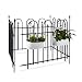 Produktbild Relaxdays Gartenzaun Metall GOTH Komplettset 4,8 m, Metallzaun aus Eisen, 4 Zaunelemente 90 x 120 cm, anthrazit, schwarz