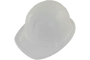 Windy City Novelties Adult White Plastic Construction Hard Hats - 6 Pack