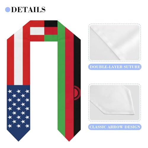 America Gambia Gambian Flag Long Shawl,Fun Pattern Graduation Shawl3