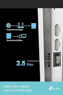 TP-Link Répéteur WiFi 6 Mesh AX6000 Mbps bi-Bande RE900XD, 160 MHz, Port 2.5 Gigabit, MU-MIMO, Compatible avec Les Box Internet, Profitez du WiFi 6 sans Changer Votre Box