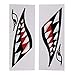 OhhGo 2Pcs Impermeabile Fai da Te Divertente Denti di Squalo Adesivo Bocca Decalcomania Auto Kayak Barca Camion Decorazione