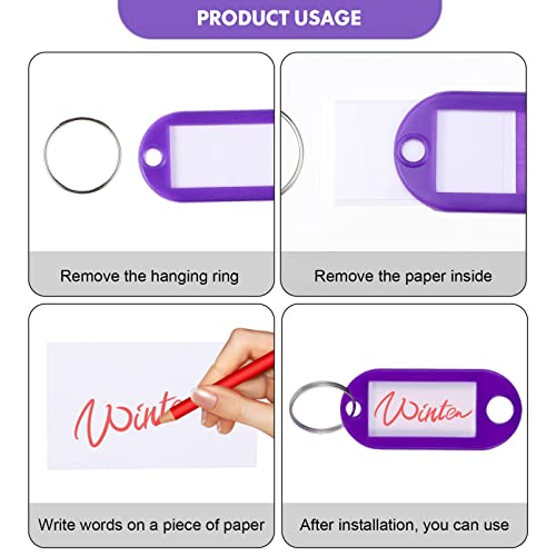 jojofuny 100 Peças De Tags De Chave Capas De Identificadores De Chave Tags De Chave Resistentes Tags