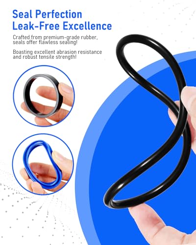 Image of Hydraulic Log Splitter Cylinder Rebuild Seal Kit for 4.0 inchBore x 1.75 inch Rod Cylinder, Dirty Hands Tools Huskee Log Splitter Parts Hydraulic Cylinder Rebuild Kit (Pack of 11)