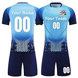 Personalized Soccer Jerseys for Kids Uniformes de Futbol Soccer para Hombres Soccer Shirt and Shorts Set with Name