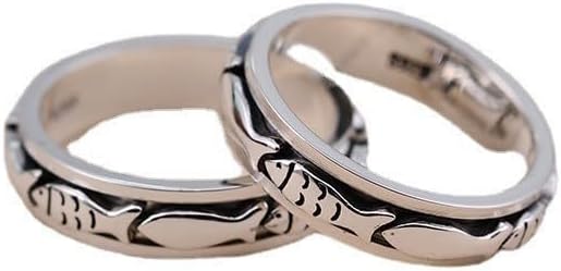 To My Daughter Spinning Fish Ring, Just Keep Swimming Anxiety Relief Fidget Rings Rotatable Mood Statement Gift Jewelry - Image 7