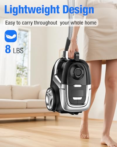 Zefiro Canister Vacuum Cleaning Carpets