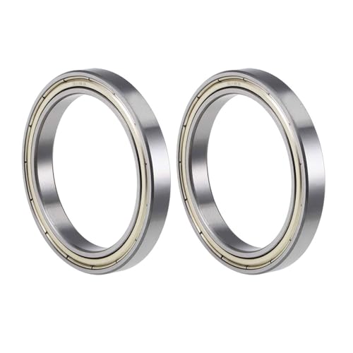 TOP-VIGOR 2Pcs 6811ZZ Deep Groove Ball Bearings, Z2 55mm x 72mm x 9mm Double Sealed Industrial Bearings, Chrome Steel Skateboard Bearings for Electrical Instrument Equipment