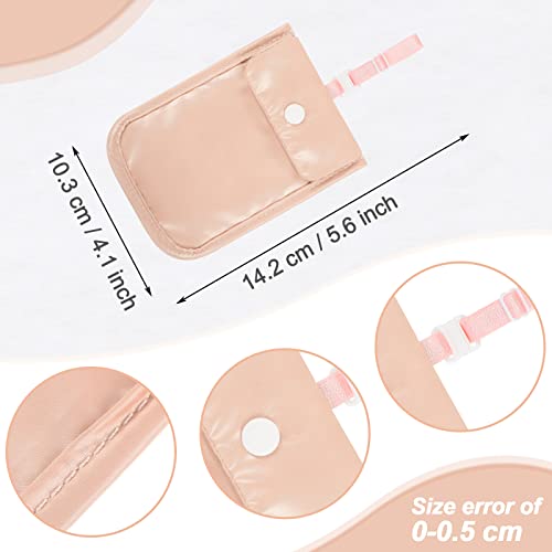 2 Pieces Travel Bra Wallet For Women Hidden Bra Wallet Pickpocket Proof Under Clothes Money Belt Pouch Secret Travel Wallet For Passport Money Valuables (Black, Pink, 4 X 5.4 Inch) #TOP1