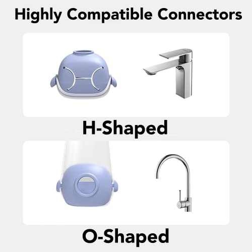 Image of Faucet Extender for Toddlers and Kids, fits Sink spout tub for Kitchen and Bathroom. Promotes Hand Washing, Hygiene Awareness Independence. Cartoon Design w /Universal fits(Blue, Pink, 2PCS)
