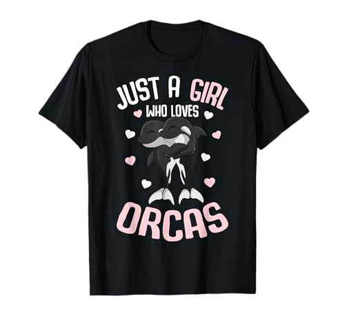 Just A Girl Who Loves Orcas Whale Kids Girls T-Shirt