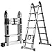 Produktbild HLL Leitern, Multi-Purpose Beweglicher Teleskopleiter, Teleskopmultifunktionstechnik Leiter, Tragbarer Haushalt, Folding Eindickung Innenleiter Aluminiumlegierung Ladder,2.2M