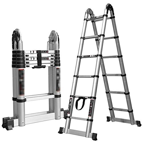 Preisvergleich Produktbild HLL Leitern, Multi-Purpose Beweglicher Teleskopleiter, Teleskopmultifunktionstechnik Leiter, Tragbarer Haushalt, Folding Eindickung Innenleiter Aluminiumlegierung Ladder,2.2M