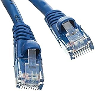 eDragon Cat5e Ethernet Patch Cable, (14 Feet/4.2 Meters), Snagless/Molded Boot, Blue, (4 Pack)