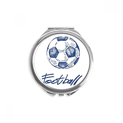 Miroir de poche football bleu DIYthinker, le petit cadeau idéal pour passionnée de sport