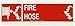 Brady 90558 Glow-In-The-Dark Self-Stick Polyester Glow-In-The-Dark Fire & Exit Sign, 5" X 14", Legend "Fire Hose (with Picto)"