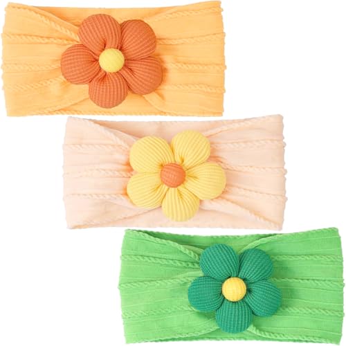 CÉLLOT Baby Flower Headbands Baby Girls Nylon Headbands Baby Essentials Stretchy Hairbands Handmade Hair Accessories for Newborn Infant Toddlers Kids...