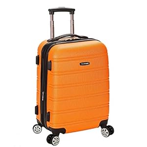 Rockland Melbourne Hardside Expandable Spinner Wheel Luggage, Orange, Carry-On 20-Inch