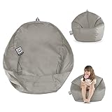 HAPPERS Puff Pelota Sin Relleno Interior Gris Claro