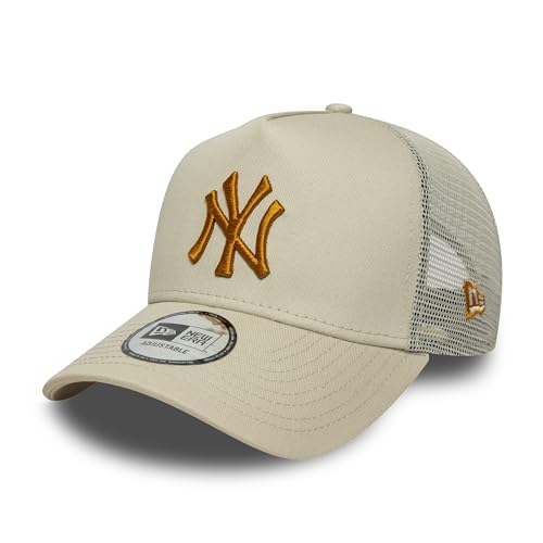 New Era Gorra Trucker MLB Twotone YankeesEra Mujer/Hombre   Curved Brim Cap de Beisbol Snapback Snapback, con Visera, Visera Verano/Invierno Primavera Verano Otoño Invierno   Talla única Beige Claro