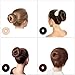 10 Pcs Hair Bun Maker - Donut Bun Maker for Hair(5 medium and 5 small),Ballet Bun for Women and Kids with Elastic Hair Ties, Hair Pins(Light Brown)