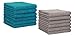 Produktbild Betz 12 Stück Gästehandtücher Set Palermo Gästetuch 100% Baumwolle Größe 30x50 cm Farbe Petrol - Stone