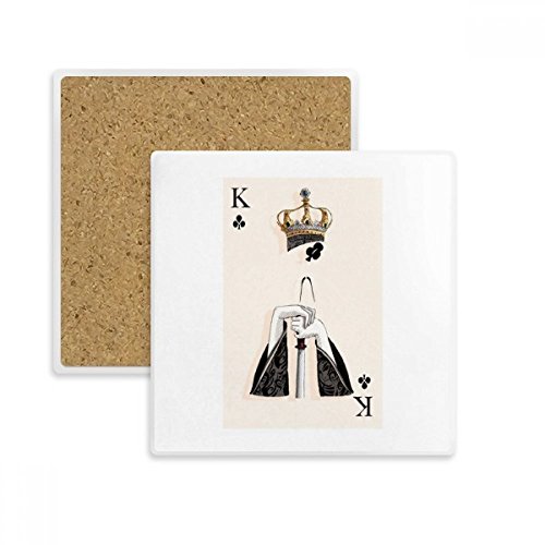 Coaster tasse absorbant motif roi de trefle pour une deco de table unique