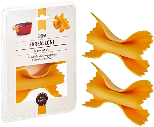 Farfalloni-Shaped Pot Holders | Pot Holders for Kitchen Cookware | Silicone Oven Grips| Fun Kitchen Gadgets | from a Collection of Different Pasta-Shaped Unique Kitchen Gadgets | by Monkey Business