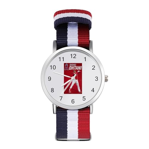 腕時計 メンズ レディース 大谷翔平 ウォッチ うで時計 アナログ クォーツ時計 クオーツウォッチ Watch シンプル ナイロン編組ストラップ 40mm おしゃれ 薄型 文字盤 見やすい カジュアル ファッション 人気 プレゼント 贈り物 ボックス付き