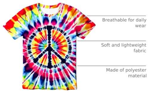 Image of Kids Tie Dye T-Shirt, Children Tie Dye Short Sleeve Tee Shirt for Kids