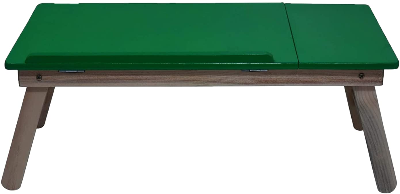 Shree Bamboo Wood Extra Large Multipurpose Foldable Portable Laptop Table| Height Adjustable| Green Half Laptop Table| Study & Bed Table| Comfortable (B095HQ59VT) Amazon Price History, Amazon Price Tracker