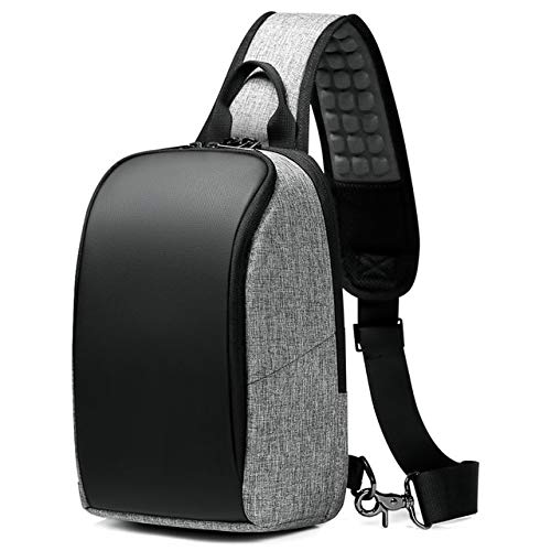 Xennos Waist Packs - EURCOOL Casual Crossbody Bag for Men 9.7 inch iPad Messenger Bags with USB Charging Port Chest Pack Male n1907 - (Color: Black)