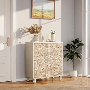 Cosiest sideboard storage cabinet vintage entryway accent cabinet with adjustable shelf and 2 doors farmhouse buffet sideboard for kitchen dining room living room hallway  urban country home decor